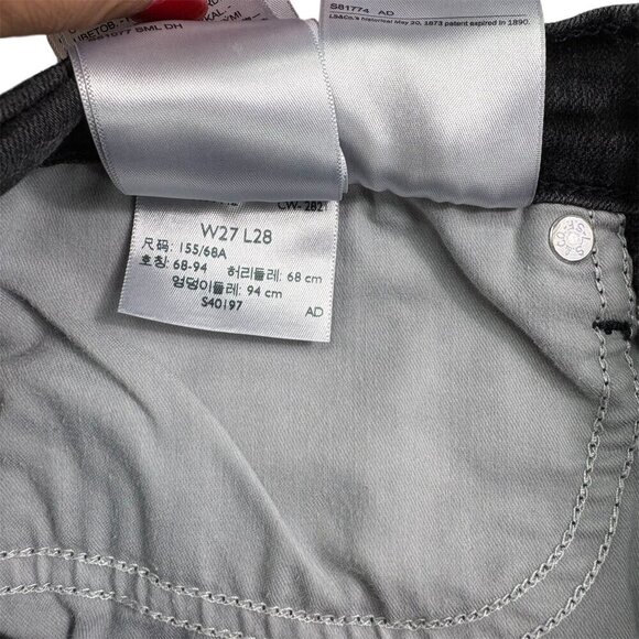 Levi’s 711 Skinny Jeans Women’s Black Wash – Size W27 L28 (US 4) - Picture 10 of 15